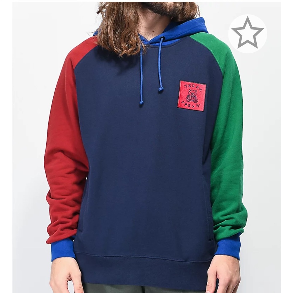 NWT TeddyFresh Colorblock Hoodie Rare Earlier Drop